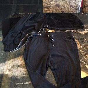 Very Soft Velvet-like Black Garage Sweatsuit